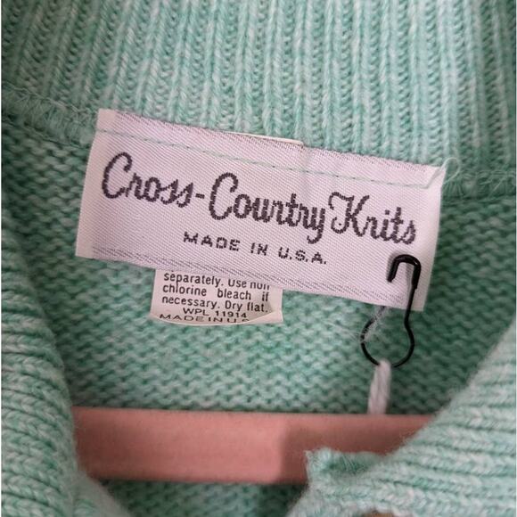 Vintage Seafoam Collared Sweater - Picture 6 of 7